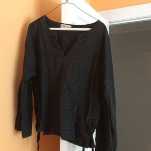 Black denim blouse